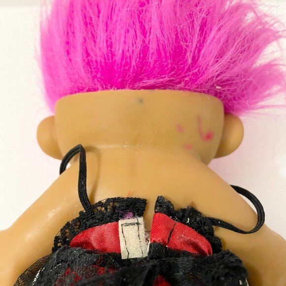 Vintage Russ Troll Doll Red Hot With Lingerie 7 Inch Tall Toy Stains - Picture 14 of 16